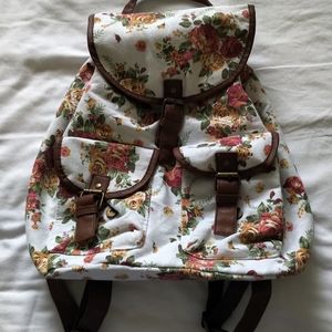 Floral Canvas Backpack